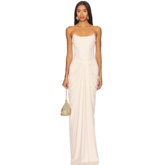 Deme by Gabriella Pearl Gown in Off White - Picture 1 of 11